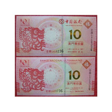 澳门壬辰（龙）年生肖贺岁钞